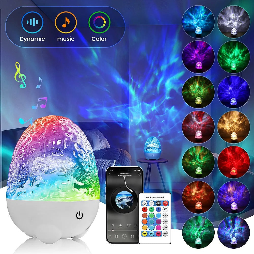 Ocean Wave-Projektorlampe mit Fernbedienung