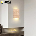 Wabi-sabi StyleYellow Travertine Wandleuchte Naturstein