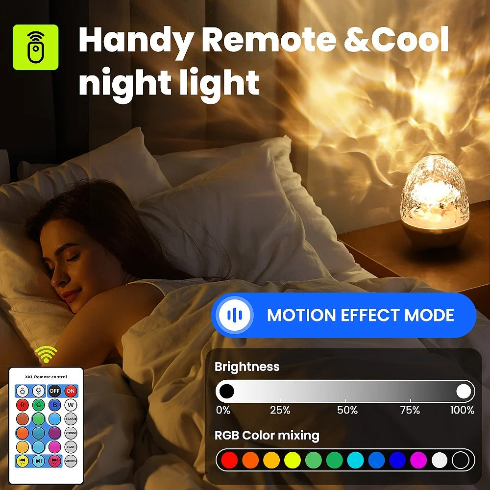 Ocean Wave-Projektorlampe mit Fernbedienung