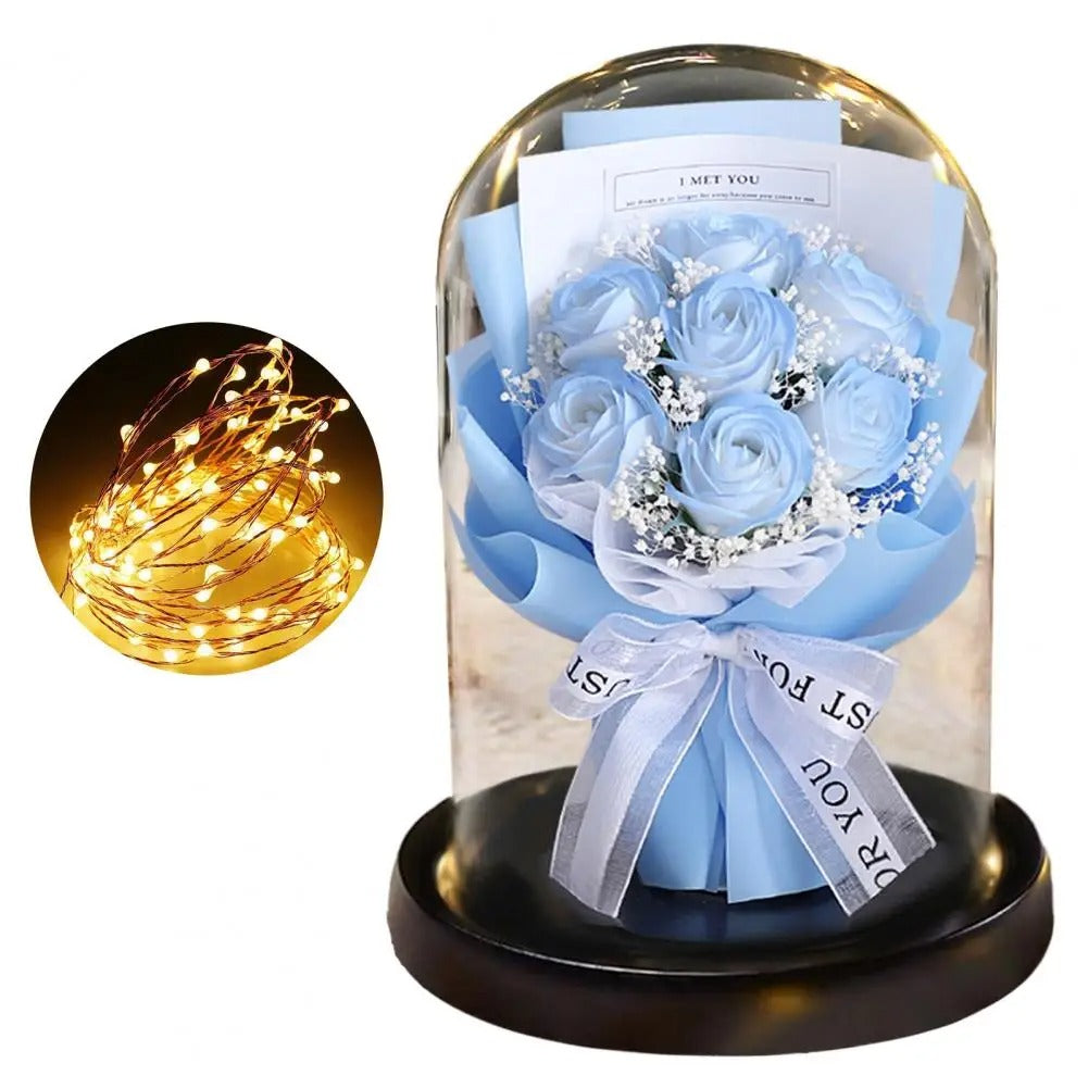 Rosenstrauß mit LED-Licht