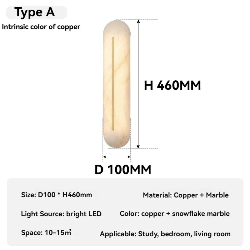 Italienische Wandleuchte aus natürlichem Marmor