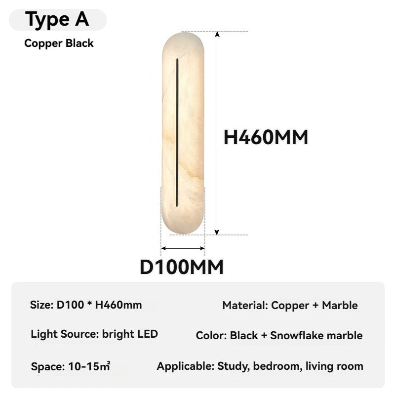 Italienische Wandleuchte aus natürlichem Marmor